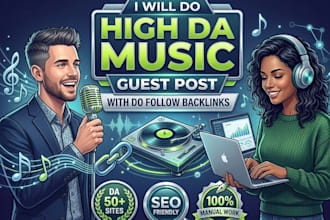 do music guest posts with high da dofollow backlinks