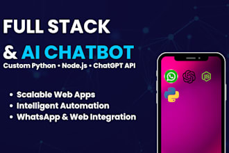 build a full stack web development or ai chatbot development