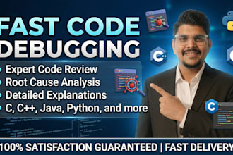 debug your code in python, c, java, etc and deliver a detailed code review fast