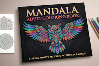 create custom adult coloring pages and motivational mandala
