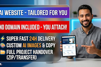 create a stunning ai landing page with source code included