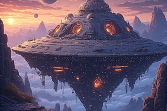 draw sci fi illustration and sci fi sci fi illustration
