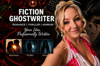 ghostwrite and edit your fiction story crime thriller romance novel horror ebook