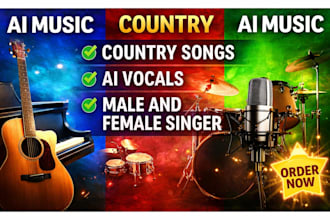 sing country music song using ai for male, female duet vocal
