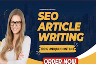 write SEO blog optimized blog posts and