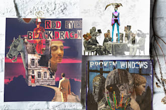 do vintage digital collage art