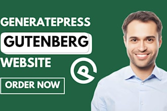 redesign your website into generatepress theme with generateblock