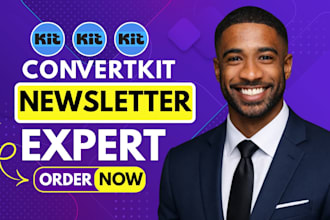 setup convertkit newsletter convertkit email sequence kit automation landingpage