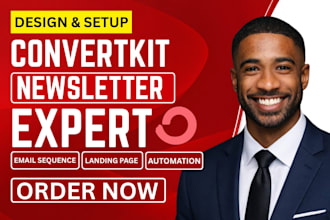 convertkit newsletter design convertkit landing page with kit email sequence