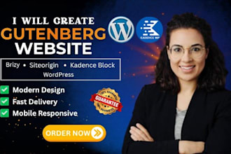 create gutenberg website brizy builder on wordpress kadence block site origin
