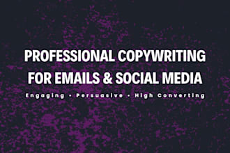 professional copywriting for emails and social media content