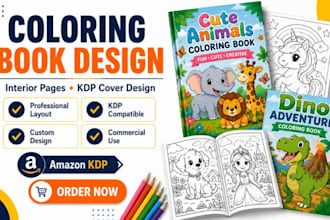 publish your coloring book interior pages and upload to amazon kpd