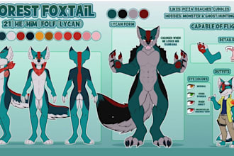draw furry ref sheet anthro character ref sheet fursona art nfsw sfw ref sheet