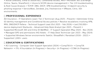 provide tier 2 remote IT support, intune, and entra id management
