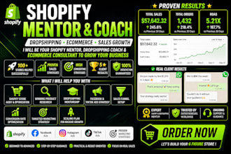 be your shopify mentor dropshipping coach ecommerce consultant shopify coach