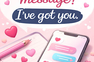 write your text messages captions or romantic notes