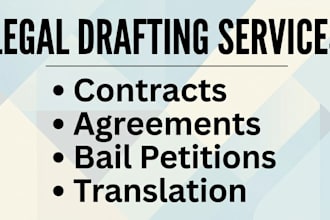 do legal drafting, contract writing and english urdu translation
