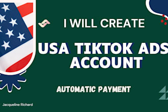 create USA tiktok ads account, business center, ads manager for non US residents