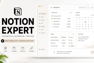 build a custom notion workspace, dashboard, or template