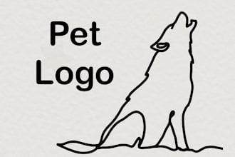 create a minimalist pet logo icon for your business