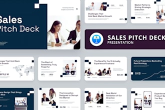 design sales pitch deck powerpoint presentation design for marketing and growth