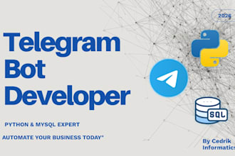 develop a professional telegram bot using python and mysql