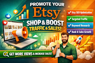 promote etsy shop to boost traffic, etsy rank etsy sales and etsy shop promotion