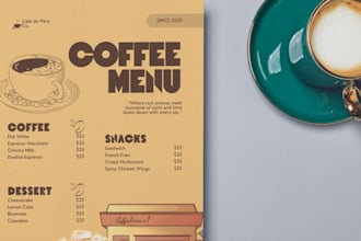 design coffee menu for you