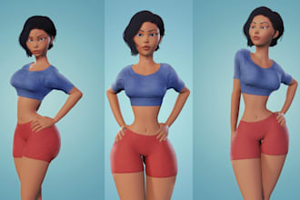 do 3d character modeling,3d game character model,nft art,memecoin,film, 3d model