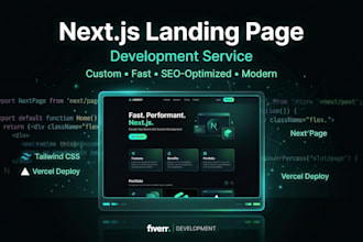 build a modern nextjs landing page with tailwind CSS