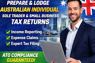 prepare lodge australian individual sole trader small business tax returns