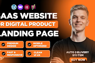 design digital product website or saas wordpress website or saas landing page