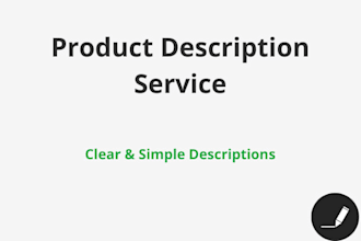 write clear and simple product descriptions