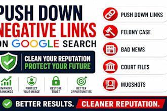 push down links on google search, felony case, bad news, court files, mugshots