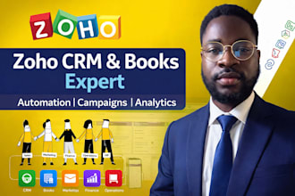 set up zoho CRM books zoho one campaigns flow bigin books analytics automation