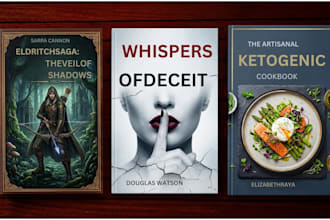 do professional book cover design, ebook cover and KDP formatting