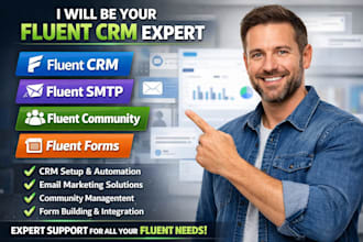 be your fluent CRM expert, fluent SMTP, fluent community and  fluent forms