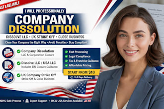 company dissolution, dissolve llc, UK company strike off and close business
