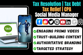 manage tax resolution smm tax debt tax relief promo video to attract clients