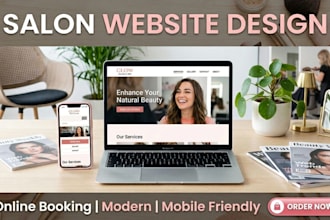 design a wix website for your beauty salon with online booking system