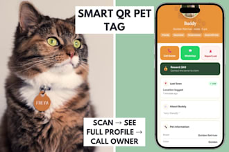 make a smart digital pet id tag with a qr code and lost pet alerts