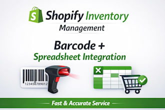 manage shopify inventory with barcode and spreadsheet integration