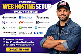 setup web hosting on hostinger siteground bluehost hasgastor and godday