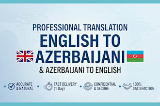 do professional english to azerbaijani translation
