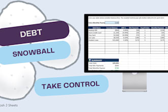 create a debt snowball calculator spreadsheet to crush your debt