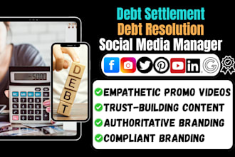 manage debt settlement smm create debt resolution promo video to attract clients