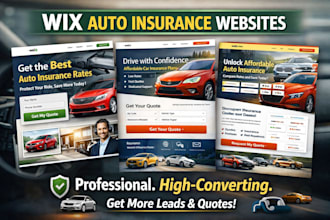 design wix auto insurance website car insurance broker website