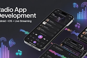 develop modern radio app for android and ios streaming platform