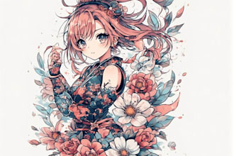 create a anime tattoo design