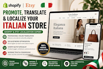 promote, translate, and localize your italian shopify and etsy store
